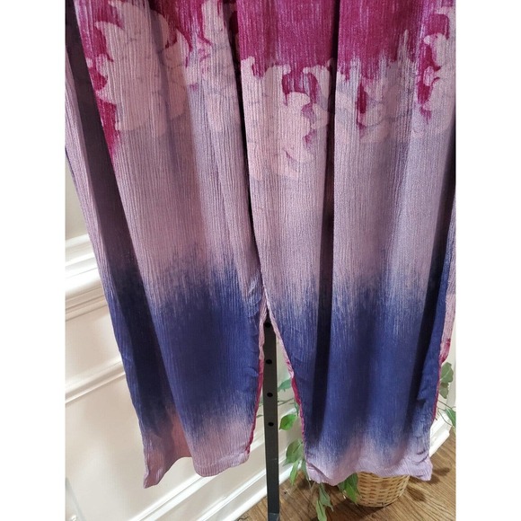Mina Collection Womens Multicolor Tie Dye 100% Rayon Pull On Harem Pant M - Picture 4 of 13